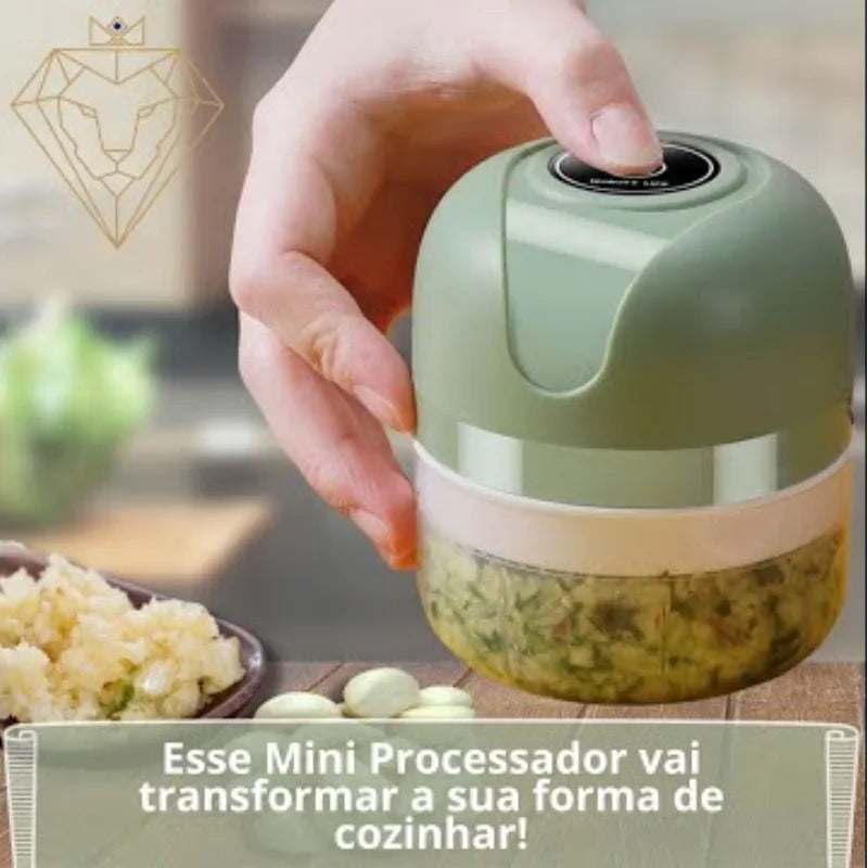 Mini Processador Elétrico de Alimentos Portátil com USB